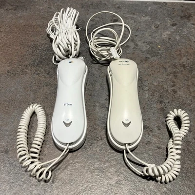 2No BT Duet 20 Corded Landline Telephones White Wall Mountable  - Image 1 of 4