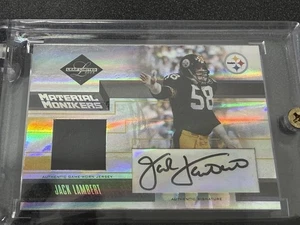 Jack Lambert 2005 Leaf Limited #MM-10 Material Monkers Patch Auto /50 - Bild 1 von 6