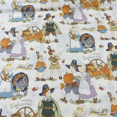 Tela de algodón Alexander Henry de 1/2 yarda difícil de encontrar feliz Día de Acción de Gracias 2012 fuera de existencia Foto 1 de 4