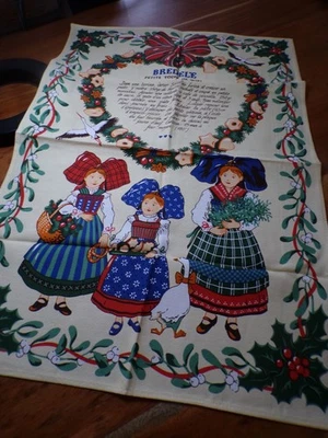 Vintage 1 Torchon recette " BREDELE  PETITS FOURS DE NOEL" - Photo 1/3