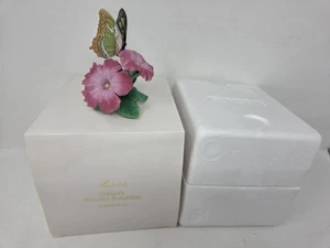 1991 Lenox Fine Porcelain Malachite Butterfly Flower Figurine - Picture 1 of 6
