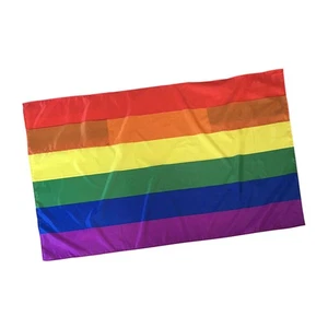Rainbow Flag Cape Polyester Cloak Flag Rainbow Flag Supplies with Sleeves - Picture 1 of 11