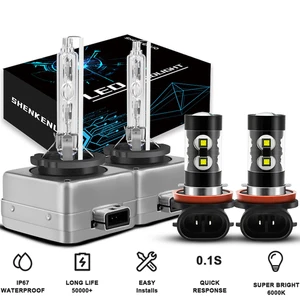 Kit de faros antiniebla LED A para Dodge Durango 2014-2020 haz alto/bajo + faros antiniebla - Imagen 1 de 16