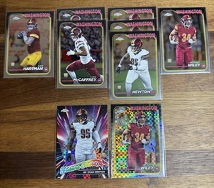 2024 Topps Chrome Football - Washington Commanders Rookie - 9 Karten Lot - Bild 1 von 2