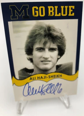 TK Legacy ALI HAJI-SHEIKH AUTO Signed  M GO BLUE CARD MGB60 MICHIGAN WOLVERINES - Image 1 of 4