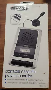Jensen tragbarer Kassettenspieler/Recorder MCR-100 neu geöffnete Box schwarz & silber - Bild 1 von 9