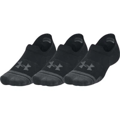 Paquete de 3 calcetines Under Armour Performance Tech ultra bajos negros acolchados para hombre Foto 1 de 4