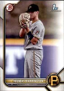 2022 BOWMAN DRAFT 1ST BASE PROSPECT BD37 THOMAS HARRINGTON PIRATES LOT OF 5 - Picture 1 of 2