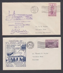 US 1936 California Post Office dedication covers, Alhambra & South Pasadena - Picture 1 of 1