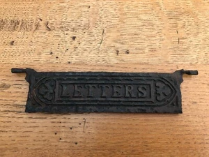 early 1900s cast iron letters flap ! made in the u.s.a. - Picture 1 of 4