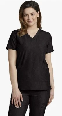 Camisetas Médicas Blancas Calce Cruzado Negras Cuello en V 1 Bolsillo Talla S Nuevas con Etiquetas. Foto 1 de 4