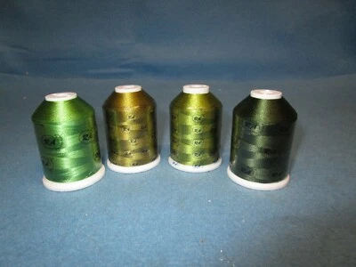 Robison Anton 100% Rayon Thread Set of Four New Greens - Image 1 of 4