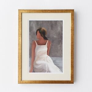 12" x 16" Seated Woman Framed Wall Poster Prints - Threshold designed with