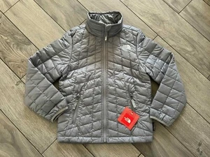 NORTH FACE BOYS THERMOBALL ECO JACKET, MID GREY MATTE, NWT $120, XS (6) - Picture 1 of 3