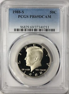 Mezzo dollaro 1988 S 50C Kennedy - PCGS PR69 DCAM - Foto 1 di 2