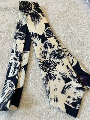 Gravata masculina estampa abstrata etiqueta roxa Ralph Lauren - Imagem 1 de 4