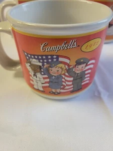 Set Of 4 2003 Campbell Kids 100 Years Collectible 14oz. Soup Mugs "1904-2004" - Picture 1 of 11