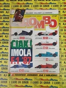 Rivista ROMBO settimanale anno 7 n.17 28 aprile 1987 GABRIELE TARQUINI (AM3) - Picture 1 of 1