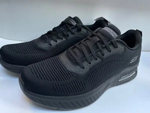 SKECHERS Hombre Negro Entrenadores Reino Unido 9 Escuadrón Aire Encuentros Cercanos BOBS Deporte EU 43 - Imagen 1 de 10
