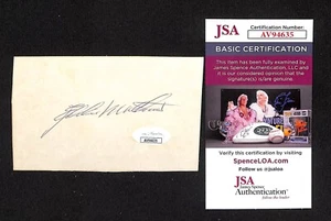 Eddie Mathews Signed Auto Autograph Index Card JSA COA Authentic - Picture 1 of 1