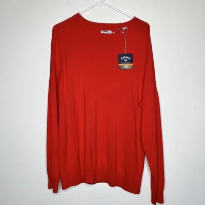 Callaway C-Tech Crewneck Sweater Knit Pullover Golf Casual Red Mens Large NWT - Image 1 of 4