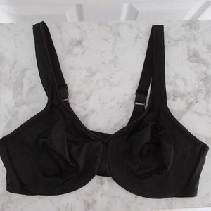 Olga Bra 42C Black Satin Underwire Pluis Size 35002 - Imagen 1 de 4