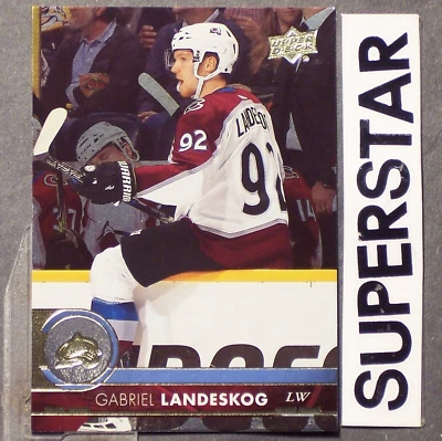 GABRIEL LANDESKOG 2017/18 Upper Deck Silver Foil #296 Colorado Avalanche - Image 1 of 4