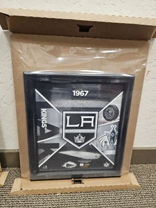 2017-2018 LA Kings Game Used Puck Piece Framed Limited #/500 - Picture 1 of 4