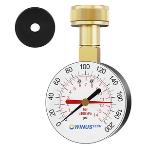 Water Pressure Gauge 3/4" Female,0-200 PSI Pressure Gauge Water Pressure Test Ga - Picture 1 of 12