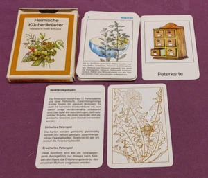 DDR QUARTETT- Heimische Küchenkräuter -Peterspiel- Lehrmittel Pössneck 1984 TOPP - Bild 1 von 6