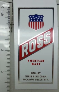 Calcomanía de insignia de cabeza de escudo de bicicleta Ross - Imagen 1 de 1