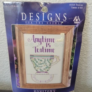 Anytime Is Teatime Counted Cross Stitch 5x7 #5103 Teacup - Picture 1 of 10
