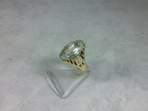 D39-8/ eleganter Ring 14 K / 585 hellem Aquamarin  Gr. ca. 58 - Bild 1 von 6