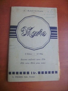 "Marie" par J. Baeteman - 2è édition - Editions G. Poussin 1934 - Foto 1 di 1