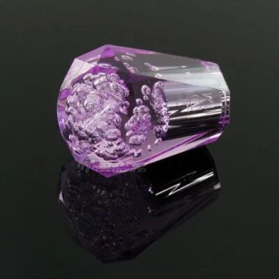 JDM Universal VIP Diamond Crystal Manual MT Bubble Drift Shift Knob 60mm Purple - Image 1 of 4