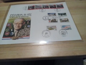 The D-Day Eyewitness to History Presentation First Day Cover 50 Years 1994 - Picture 1 of 4