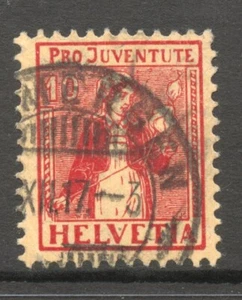 Switzerland 1917Pro Juventute , 10 Cts. used, superb, Scott # B 9 - Picture 1 of 1