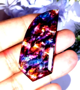 Natural Ammolite Fancy Opal -Like Organic Doublet 55.35 Ct Rare Loose Gemstone - Picture 1 of 9