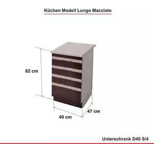 KITCHEN CABINET BASE CABINET HANGING CABINET KITCHEN KITCHENETTE LUNGO MACCIATE #L0007 - Picture 1 of 18
