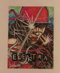 Elektra original artwork by David Lapham - Sketch Card SIGNED - Picture 1 of 4
