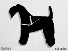 Welsh Terrier Dog Silhouette  - Wall Clock