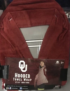 NCAA Oklahoma Sooners 3+ asciugamani con cappuccio per bambini 22”x51” - Foto 1 di 5