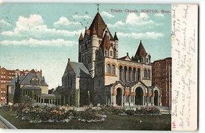 Boston, Massachusetts TRINITY CHURCH - UDB Postcard, posted 1909 - Picture 1 of 2