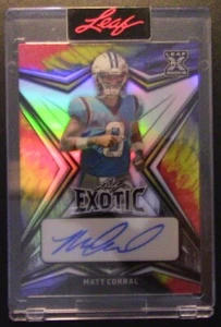 #970 Matt Corral 2022 Leaf Exotic #BA-MC2 Vikings RC Auto 7/7 Parrot - Picture 1 of 2