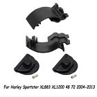 Side Battery Side Cover Clips Black For Sportster XL883 XL1200 48 72 04-13 14-21