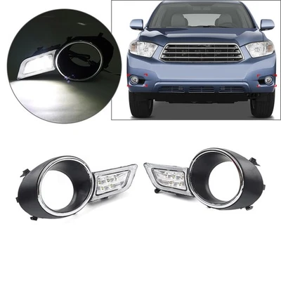 Daytime Running Lights Fog Lamp Kit For Toyota Highlander 2008-2011 - Image 1 of 4