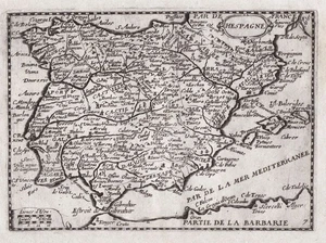 Espana Spain Spanien Espagne Portugal mapa carte Karte map Boisseau 1659 - Picture 1 of 1