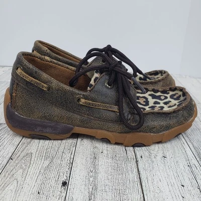 Twisted X Kids Shoes Leopard Leather Distressed YDM0028 Size 12M - Image 1 of 4