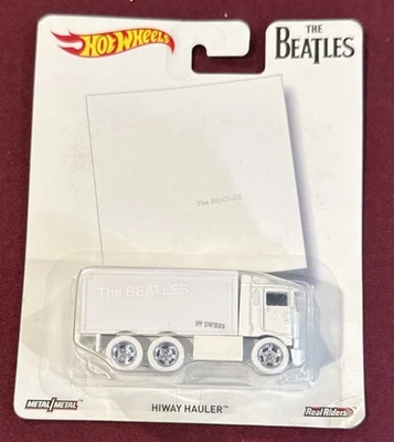 Hot Wheels Pop Culture Beatles WHITE ALBUM Hiway Hauler Real Rider Tires 1:64   - Image 1 of 2