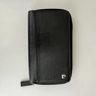 Pierre Cardin Wallet Large Zip Around Clutch Pebbled Leather Travel Case Vintage - Image 1 of 4